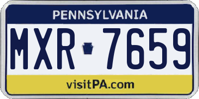 PA license plate MXR7659