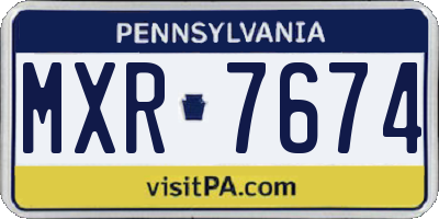 PA license plate MXR7674