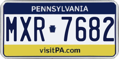 PA license plate MXR7682