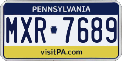 PA license plate MXR7689