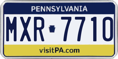 PA license plate MXR7710