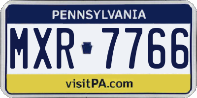 PA license plate MXR7766