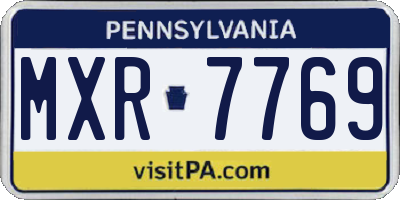PA license plate MXR7769