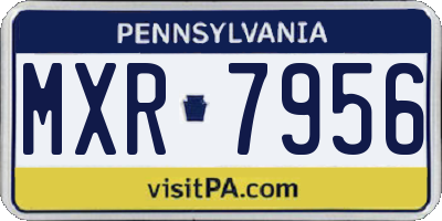 PA license plate MXR7956