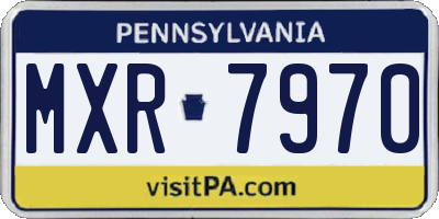 PA license plate MXR7970