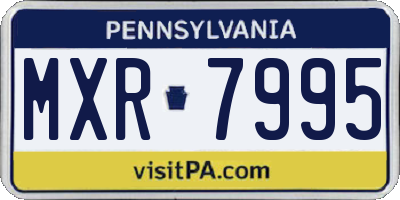 PA license plate MXR7995