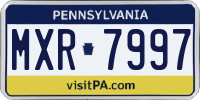 PA license plate MXR7997