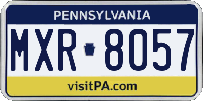 PA license plate MXR8057