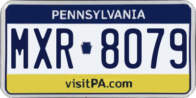PA license plate MXR8079