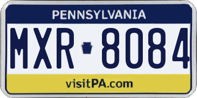 PA license plate MXR8084