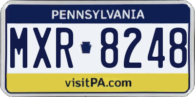 PA license plate MXR8248