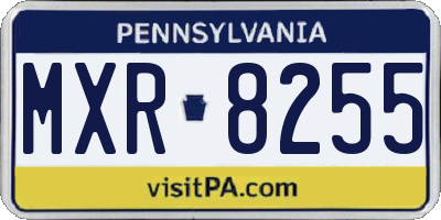 PA license plate MXR8255
