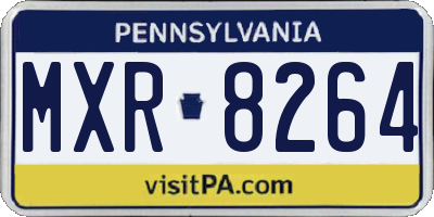 PA license plate MXR8264
