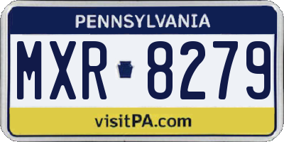 PA license plate MXR8279