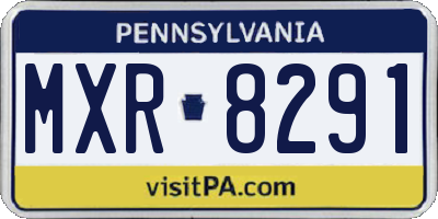 PA license plate MXR8291