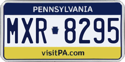 PA license plate MXR8295