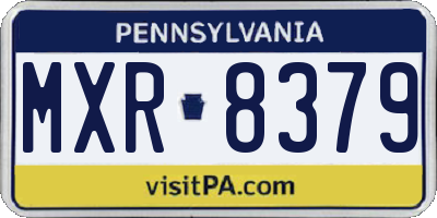 PA license plate MXR8379