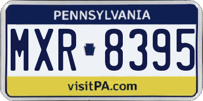 PA license plate MXR8395