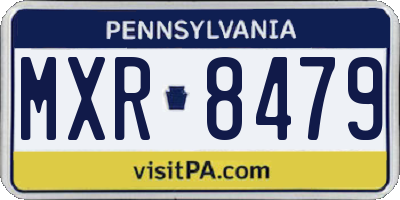 PA license plate MXR8479