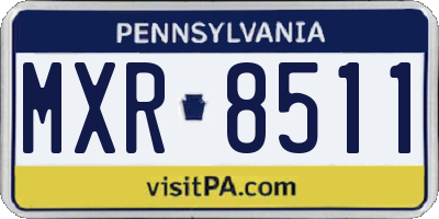 PA license plate MXR8511