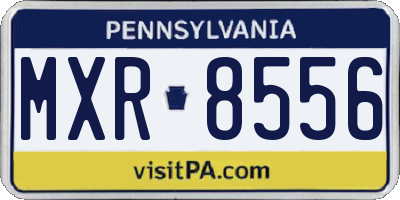 PA license plate MXR8556