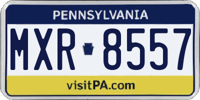 PA license plate MXR8557