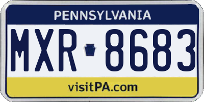 PA license plate MXR8683