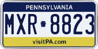 PA license plate MXR8823