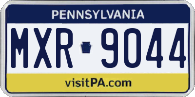 PA license plate MXR9044