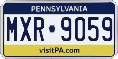PA license plate MXR9059