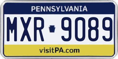 PA license plate MXR9089