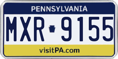 PA license plate MXR9155