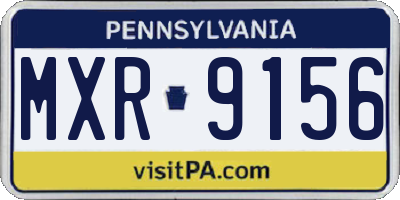 PA license plate MXR9156