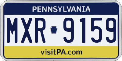 PA license plate MXR9159