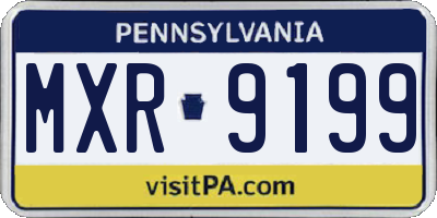 PA license plate MXR9199