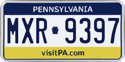 PA license plate MXR9397