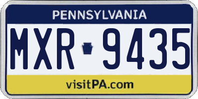 PA license plate MXR9435