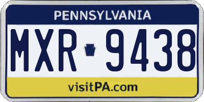 PA license plate MXR9438