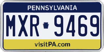 PA license plate MXR9469