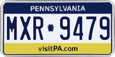 PA license plate MXR9479