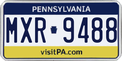 PA license plate MXR9488
