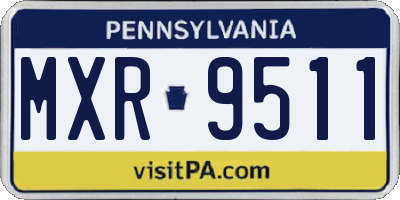 PA license plate MXR9511