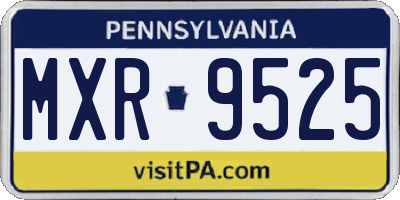 PA license plate MXR9525