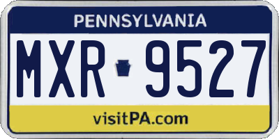 PA license plate MXR9527