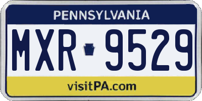 PA license plate MXR9529