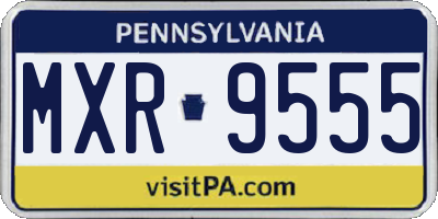 PA license plate MXR9555