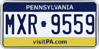 PA license plate MXR9559