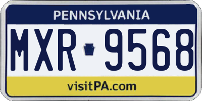 PA license plate MXR9568