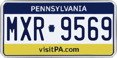 PA license plate MXR9569