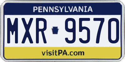PA license plate MXR9570